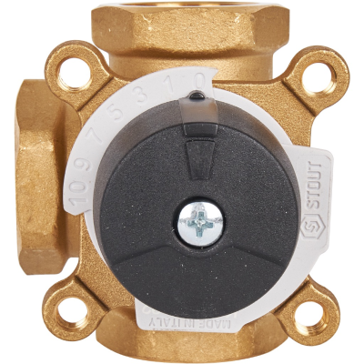 Клапан смесительный трехходовой STOUT 1" KVs 12