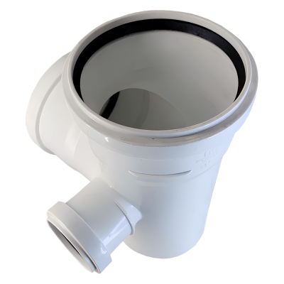 Крестовина канализационная 2-х плоскостная бесшумная белая D-110/110/50 левая 90 град. ПОЛИТЭК (25)