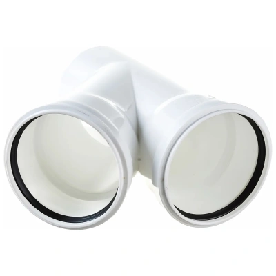 Тройник ПП канализационный бесшумный белый D-50/50 (45 град.) ПОЛИТЭК (50)