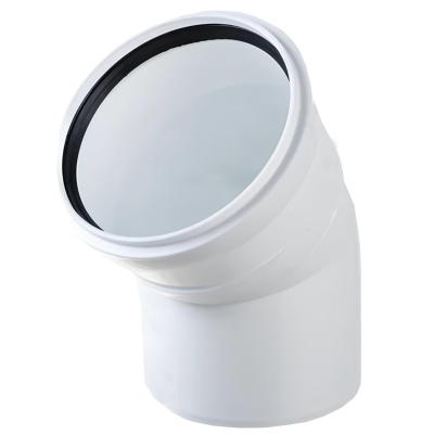 Отвод ПП канализационный бесшумный белый D 50 (45 град.) ПОЛИТЭК (100)