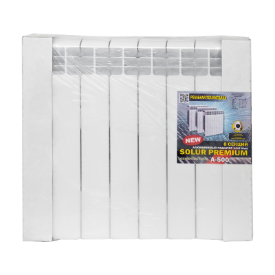 Радиатор алюминиевый SOLUR PREMIUM A-500 500/80  /8 СЕКЦИЙ / (180 Вт./секц.)