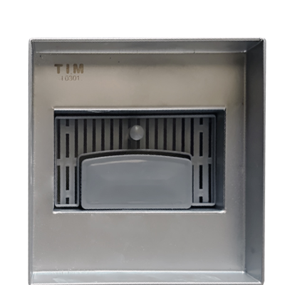 Трап D40 горизонтальный из неж. стали кватр.(гидро+сухая защита от запаха)15*15см TIM (4)