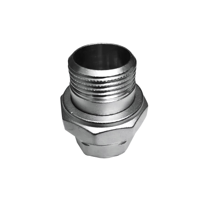 Американка прямая нар.-вн. латунь никель 1 1/2" LD (6)