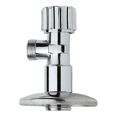 Кран угловой с отражателем хромированный TIM 1/2"х3/8"х10мм (50) (Н-П)