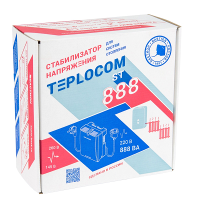 Стабилизатор напряжения TEPLOCOM ST – 888 (пластиковый корпус, настенное исполнение)