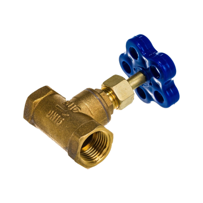 Вентиль запорный муфтовый полнопроходной синий 1 1/2" 15Б3р AQUALINK (16/2)