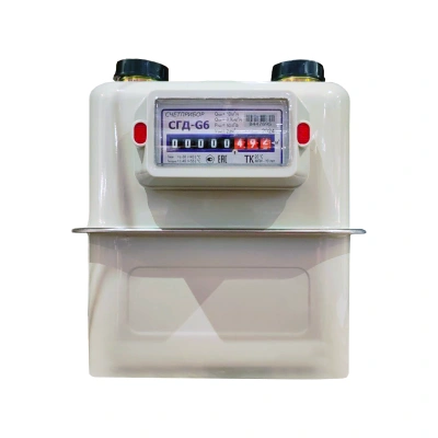 Счетчик газа Счетприбор СГД-G 6Т межосевое 130 мм, правый, термокорр. 1 1/4" (СПРАВА НАЛЕВО) (6)