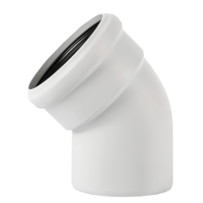 Отвод ПП канализационный бесшумный белый D 110 (30 град.) ПОЛИТЭК (70)