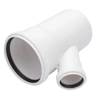 Тройник ПП канализационный бесшумный белый D-110/50 (45 град.) ПОЛИТЭК (50)