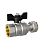 Кран шаровой с гайкой накидной полнопроходной (бабочка) LD Pride 1/2" (20) 