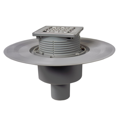 Трап ПП вертикальный D50 с сухим затвором 100*100 TIM (4/1)