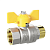 Кран шаровой для ГАЗА муфта/резьба (бабочка) LD Pride 1/2" (30) 