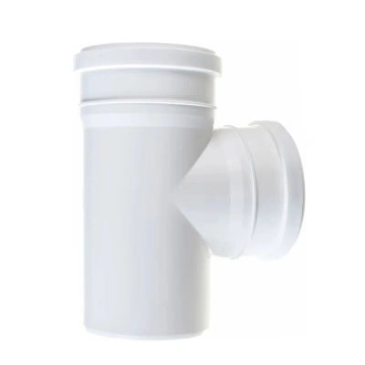 Тройник ПП канализационный бесшумный белый D-110/110 (87 град.) ПОЛИТЭК (30)