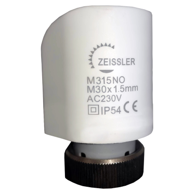 Сервопривод для теплого пола M30x1.5, норм.открыт 230v/ 2м TIM (60)