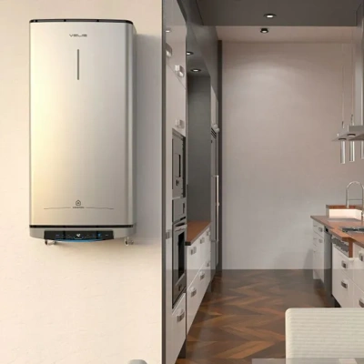 Водонагреватель электрический Ariston ABSE VLS DRY WIFI 100 (1,5+1 кВт, 2 ТЭНа, плоский, Ag+)