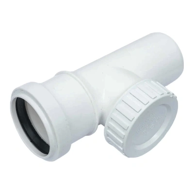 Ревизия ПП бесшумная белая с крышкой D-50 ПОЛИТЭК (60)