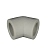 Угольник PP 45° х 63 FDplast (серый) (30)