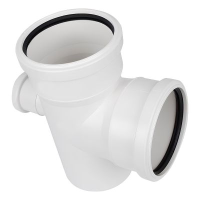 Крестовина канализационная одноплоскостная бесшумная белая D-110/110/50 (90 град.) ПОЛИТЭК (25)