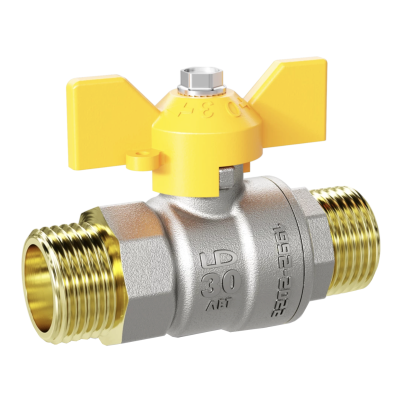 Кран шаровой для ГАЗА резьба/резьба (бабочка) LD Pride 3/4" (18)