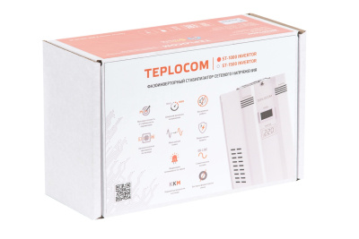 Стабилизатор напряжения TEPLOCOM ST- 1000 INVERTOR (Р-О)