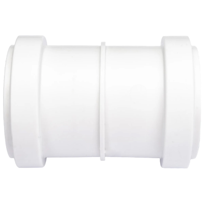 Муфта двухраструбная ПП канализационная бесшумная белая D 50 ПОЛИТЭК (90)