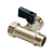 Кран шаровой трехпроходной никелированный AQUALINK 1/2" вн.-3/4" нр.-1/2" нр. (100/10) 