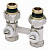 Блок для двухтрубн. сист. прямой с кранами AQUALINK 1/2"EK х 3/4"EK (60/6)