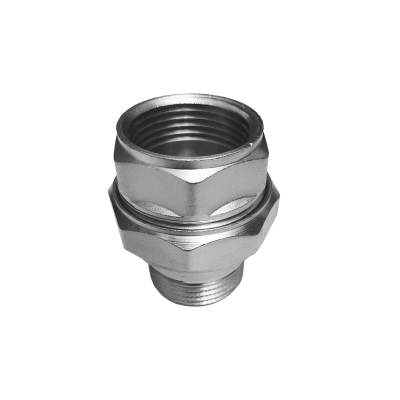 Американка прямая нар.-вн. латунь никель 1/2" LD (40)