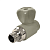 Кран шаровый PP радиат. прям. 25 х 1/2" FDplast (серый) (60)