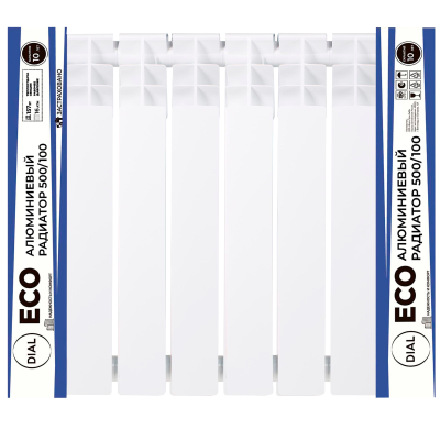 Радиатор алюминиевый DIAL ECO 500/100 / 8 СЕКЦИЙ /