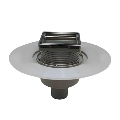 Трап ПП вертикальный D50 с сухим затвором под плитку 100*100 TIM ZEISSLER (4/1)