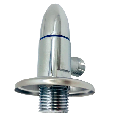 Кран угловой круглый хромированный TIM 1/2"х3/8" (100)