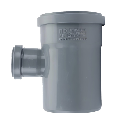 Крестовина канализационная 2-х плоскостная D-110/50/50 (90 град.) ПОЛИТЭК (30)