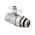 Кран шаровой с американкой и кольцом полнопроходной (бабочка) MVI Premium 3/4" (48/6) 