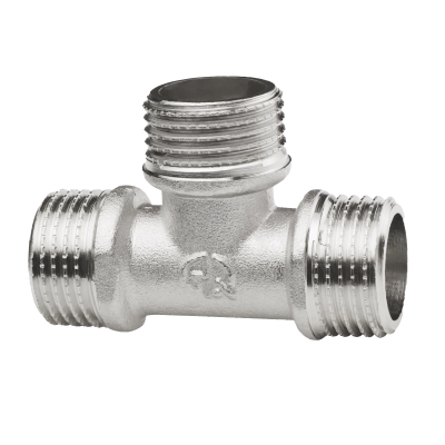 Тройник наруж. резьба 3/4"х1/2"х3/4" никелированный AQUALINK (10/60)