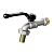 Кран водоразборный со штуцером  (рычаг) LD Pride, 1/2" (18) 