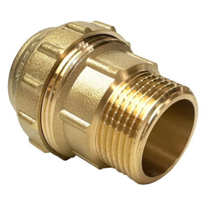 Муфта для ПЭ труб обж. латунь нар. рез. TIM 25x3/4" (10/70)