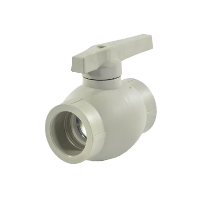 Кран шаровый PP 40 FDplast (серый) (30)