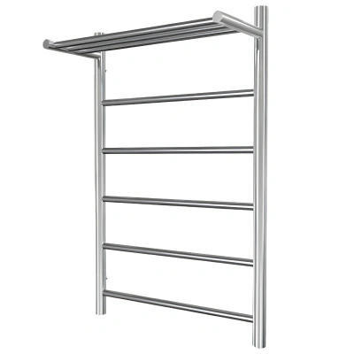 Полотенцесушитель Мадрид (с полкой) 1/2" вн. рез. 600х500 (4 перекл.) нерж.