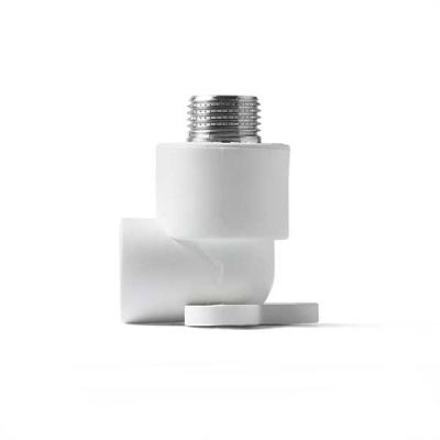 PP-R Угольник комбинированный НР Белый 20-1/2 PRO AQUA (150/10)