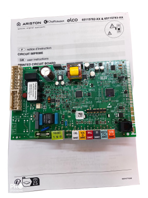 Запчасть для газ. котла Основная плата Ariston (65115782-04)