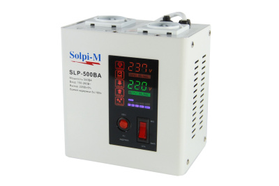 Стабилизатор напряжения Solpi-M SLP-500BA (метал. корпус) NEW