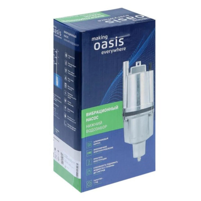 Насос вибрационный погружной Oasis VN 0.42/60 16N (нижний забор, кабель 16 м, 250 Вт., 25 л/мин)