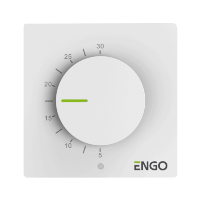 Термостат накладной ENGO Simple комнатный механический (белый)
