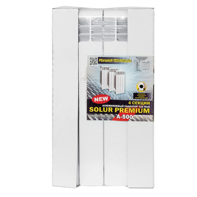 Радиатор алюминиевый SOLUR PREMIUM A-500 500/80  /4 СЕКЦИЙ / (180 Вт./секц.)