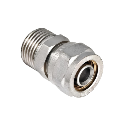 Переходник обжимной для м/п труб Prandelli 16×1/2" нар. рез.