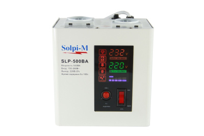 Стабилизатор напряжения Solpi-M SLP-500BA (метал. корпус) NEW